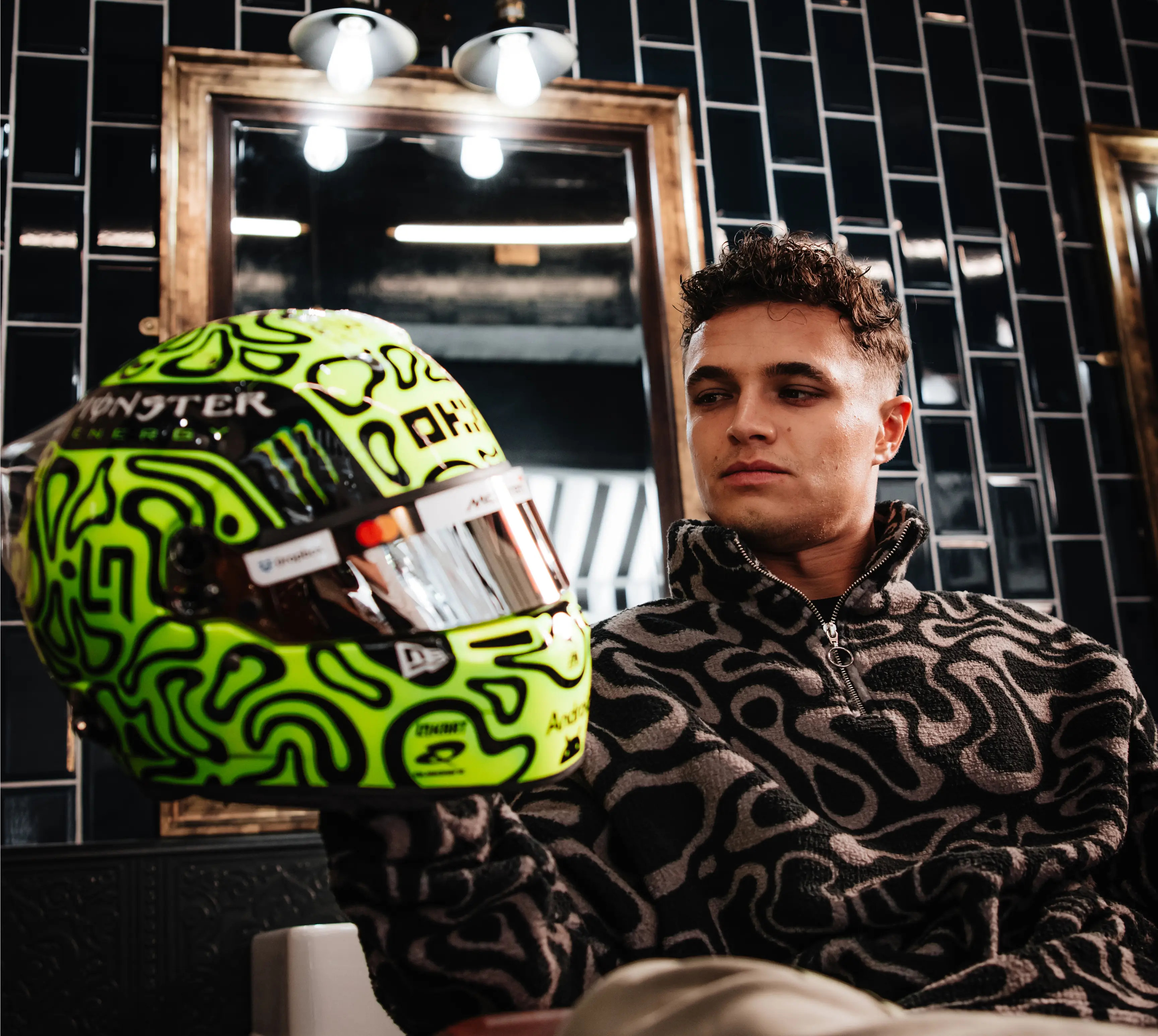 Lando Norris with helmet